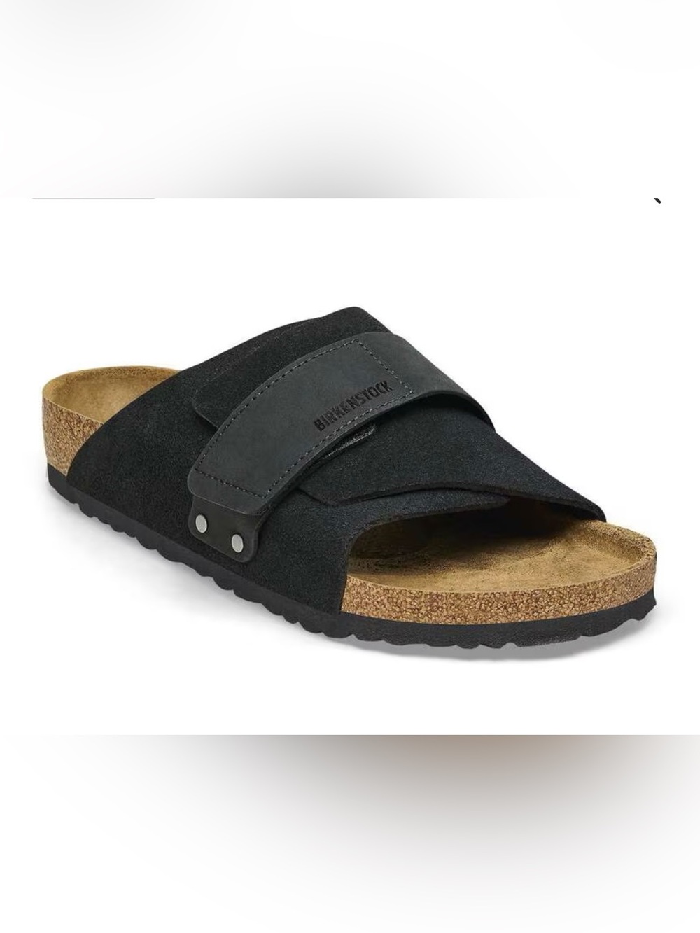 Birkenstock Kyoto Nubuck-Suede Leather Cork Footbed Slide Sandal